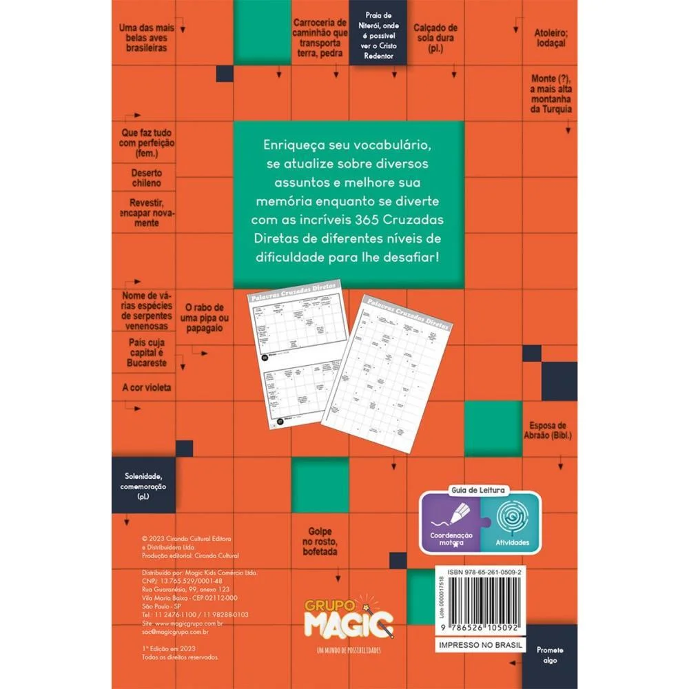 LIVRO DE ATIVIDADES 365 CRUZADAS DIRETAS 288PGS MAGIC KIDS (UNIDADE) - imagem 5