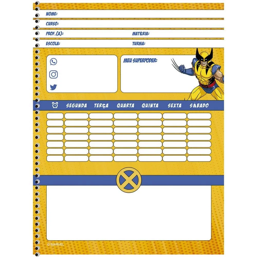 CADERNO 10X1 CAPA DURA X-MEN 160F ANIMATIVA (PCT.C/04) - imagem 4