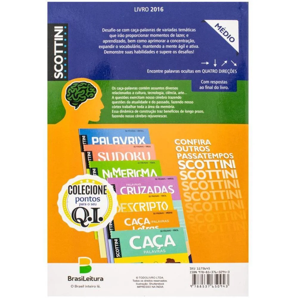 LIVRO DE ATIVIDADES CAÇA-PALAVRAS MEDIO N.2016 32P TODOLIVRO (PCT.C/10) - imagem 4