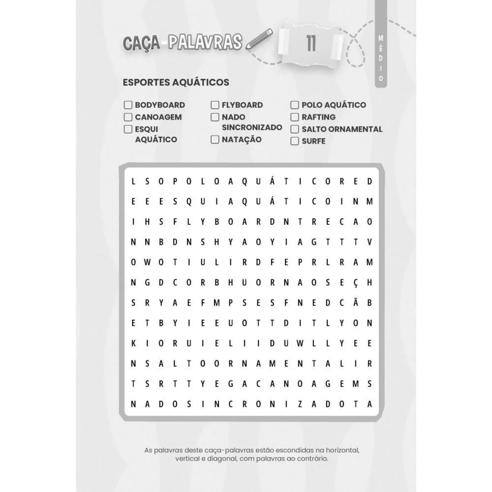 LIVRO DE ATIVIDADES CACA PALAVRAS NIVEL MEDIO BICHO ESPERTO (PCT.C/10) - imagem 4