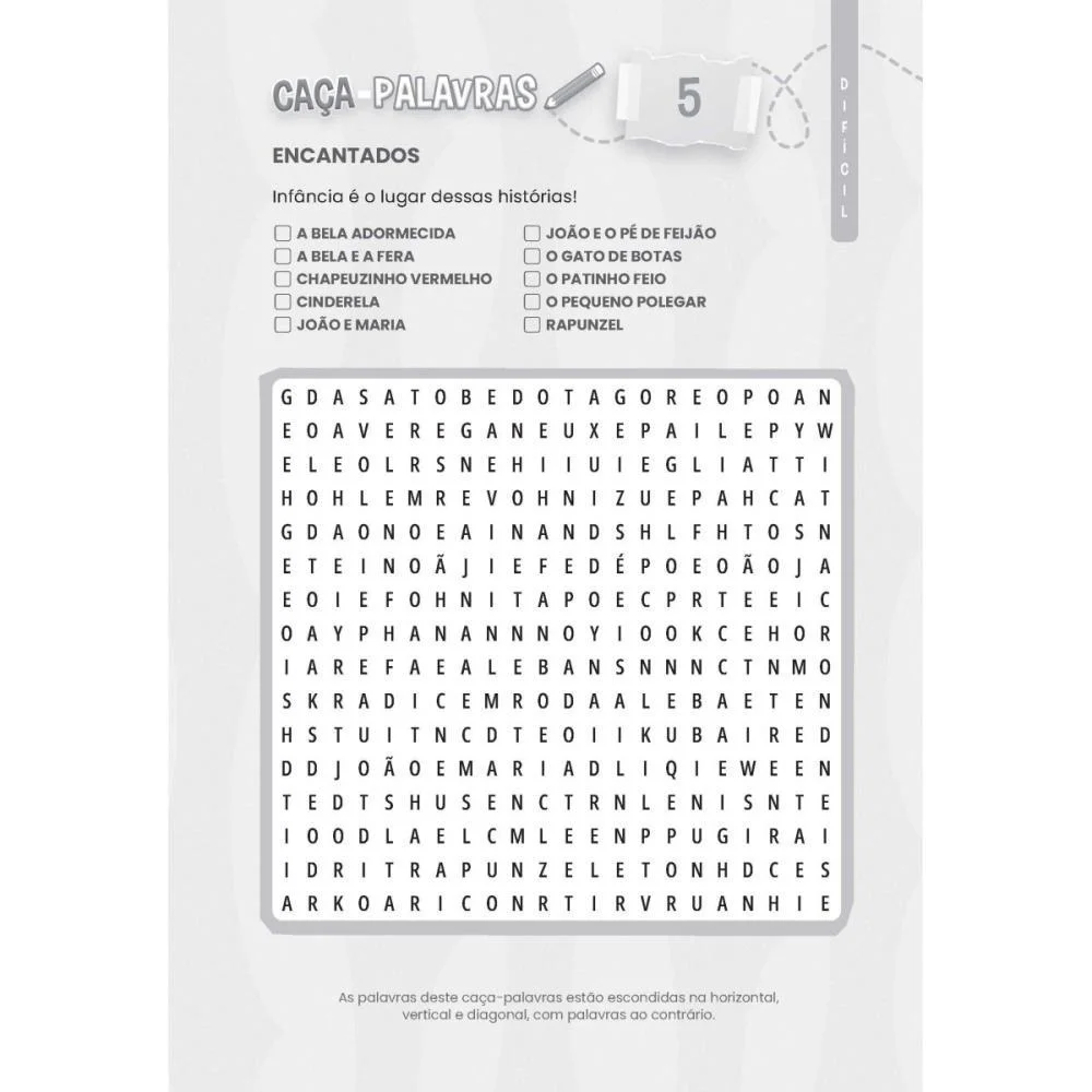 LIVRO DE ATIVIDADES CACA PALAVRAS NIVEL DIFICIL BICHO ESPERTO (PCT.C/10) - imagem 4