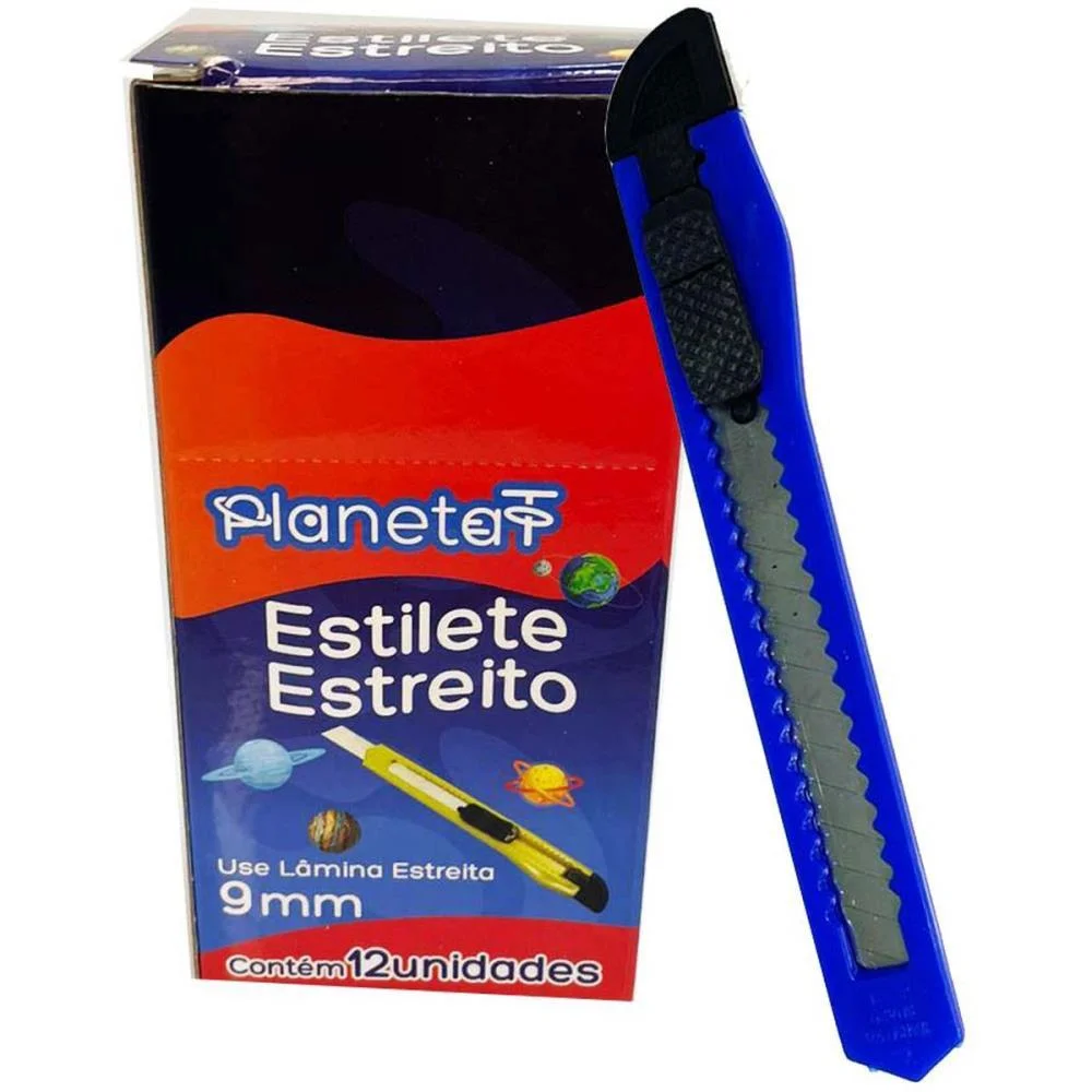 ESTILETE ESTREITO 9MM (S) C/EMBALAGEM INDIVIDUAL V.M.P. (CX.C/12) - imagem 2