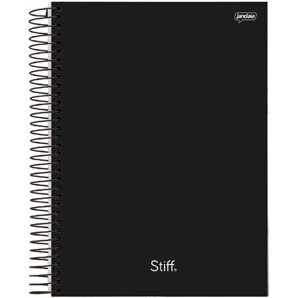 CADERNO 10X1 CAPA DURA STIFF SLIM 160FLS. PRETO JANDAIA (PCT.C/04) - imagem 2