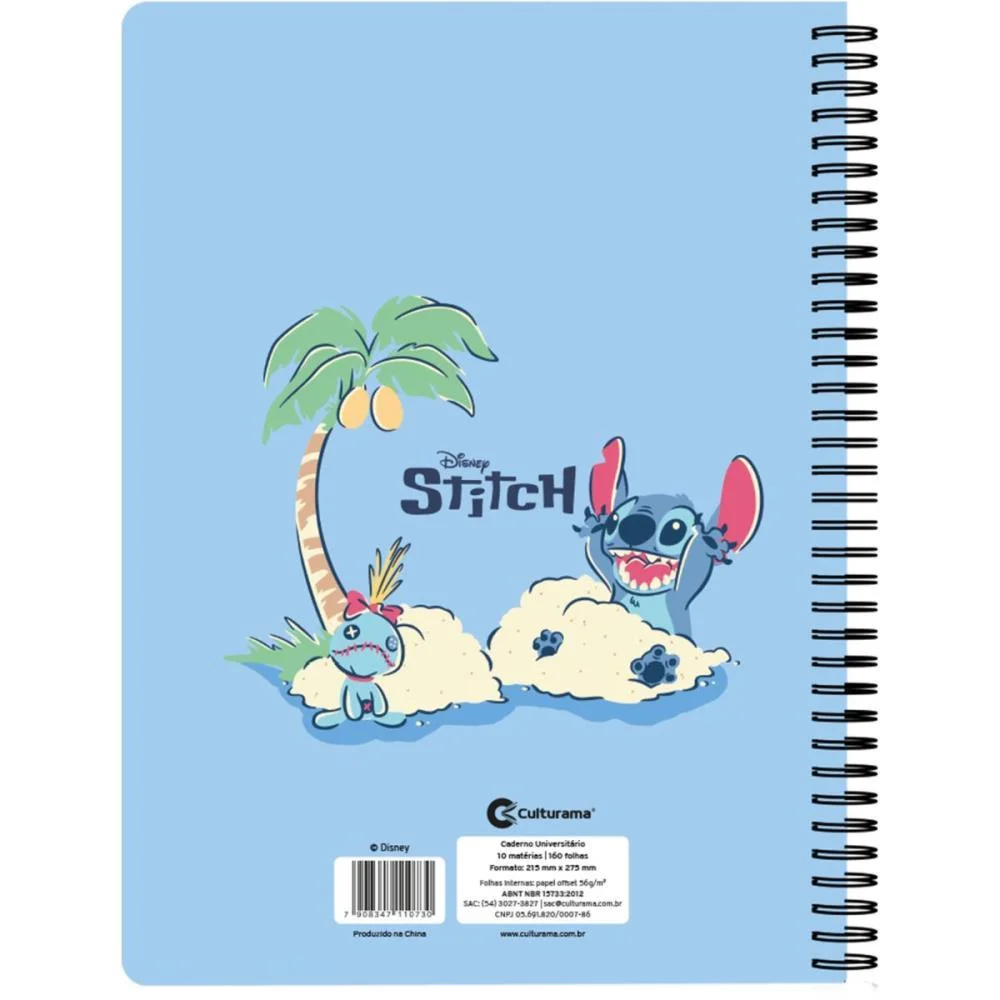 CADERNO 10X1 CAPA DURA STITCH 160 FOLHAS 215X275MM CULTURAMA (UNIDADE) - imagem 3