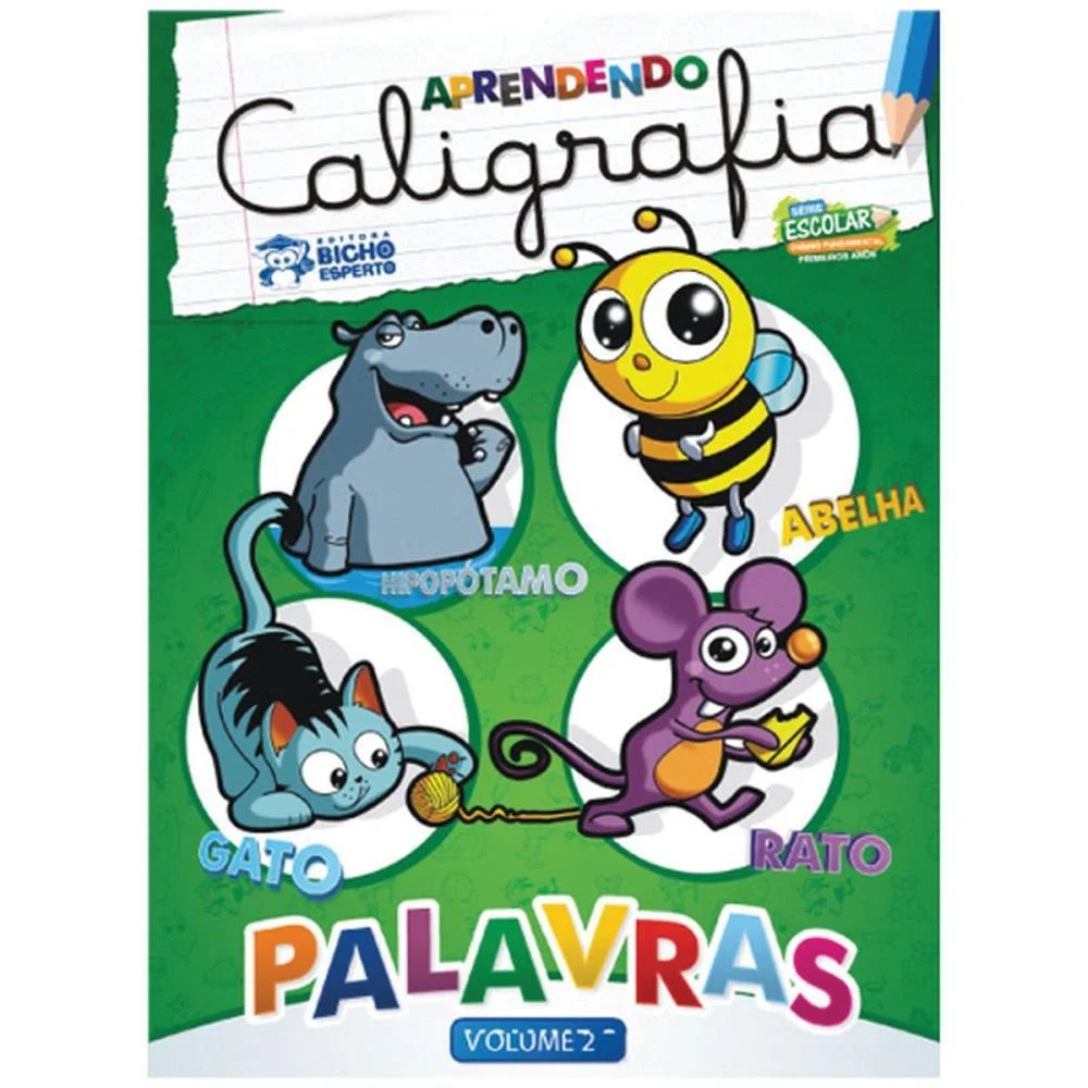 LIVRO CALIGRAFIA N.2 PALAVRAS 24PAG. 20X27CM BICHO ESPERTO (PCT.C/05) - imagem 2