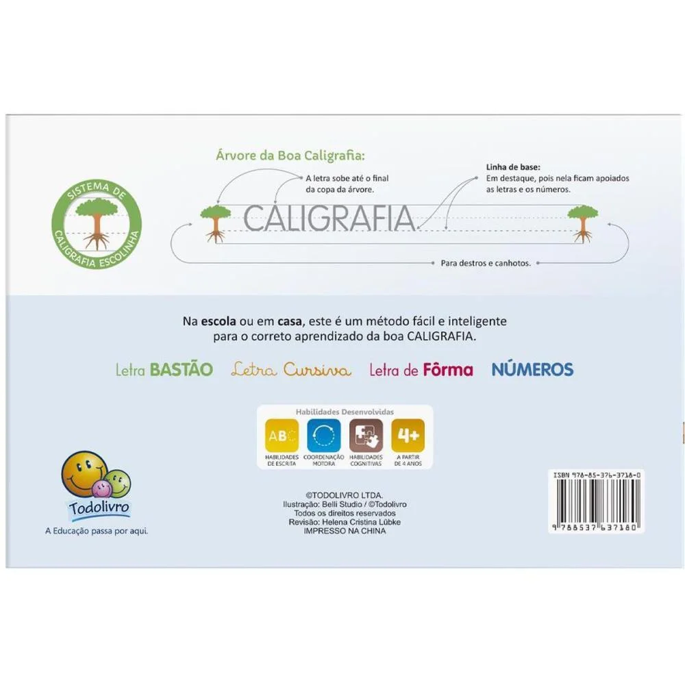 LIVRO CALIGRAFIA ESCOLINHA SISTEMA UV BASTAO 32 TODOLIVRO (UNIDADE) - imagem 5