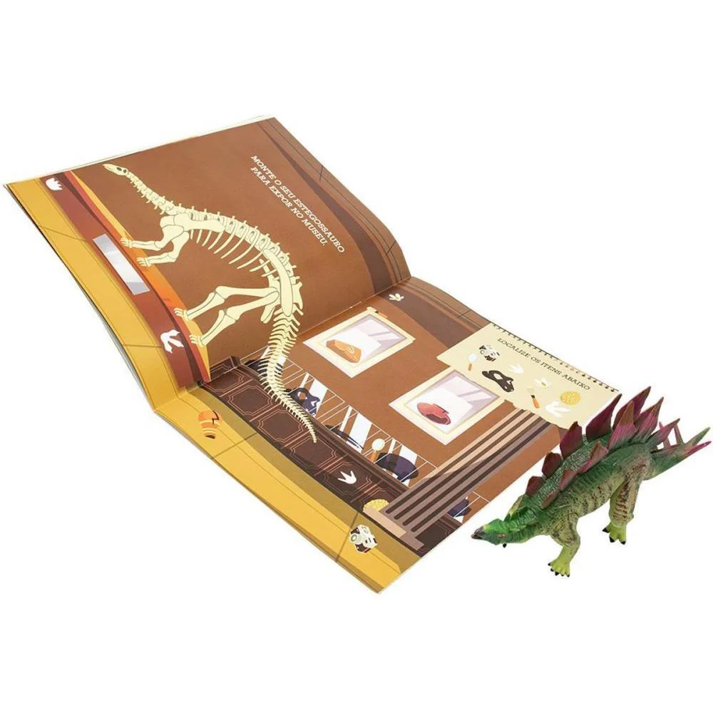 LIVRO BRINQUEDO ILUSTRADO DINOSSAURO ESTEGOSSAURO 16PAG TODOLIVRO (UNIDADE) - imagem 4