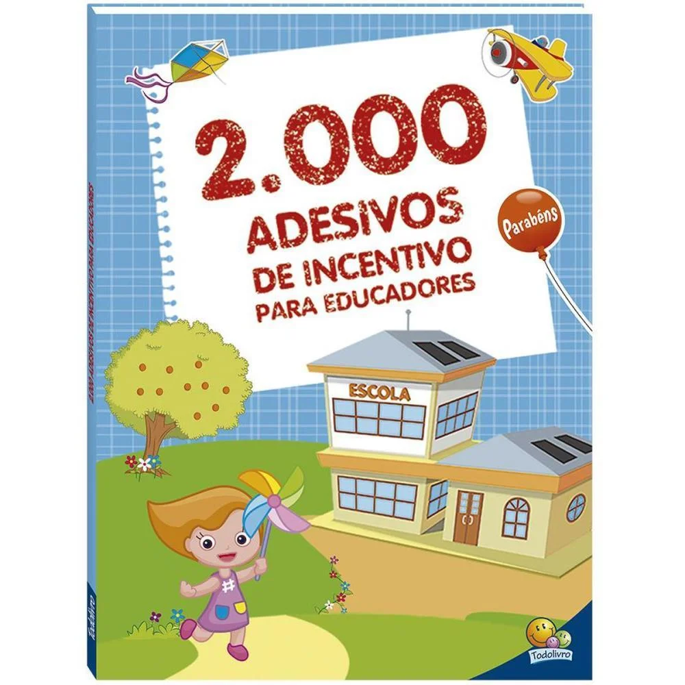 LIVRO COM ADESIVOS INCENTIVO EDUCADORES C/2000 TODOLIVRO (UNIDADE) - imagem 3
