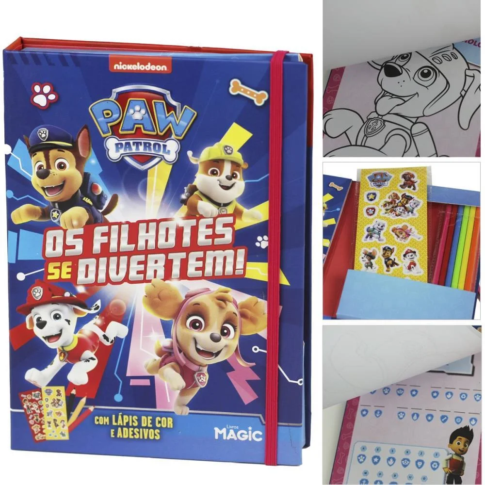 LIVRO COM ADESIVOS PASSATEMPO P. CANINA C/LAPIS MAGIC KIDS (UNIDADE) - imagem 4