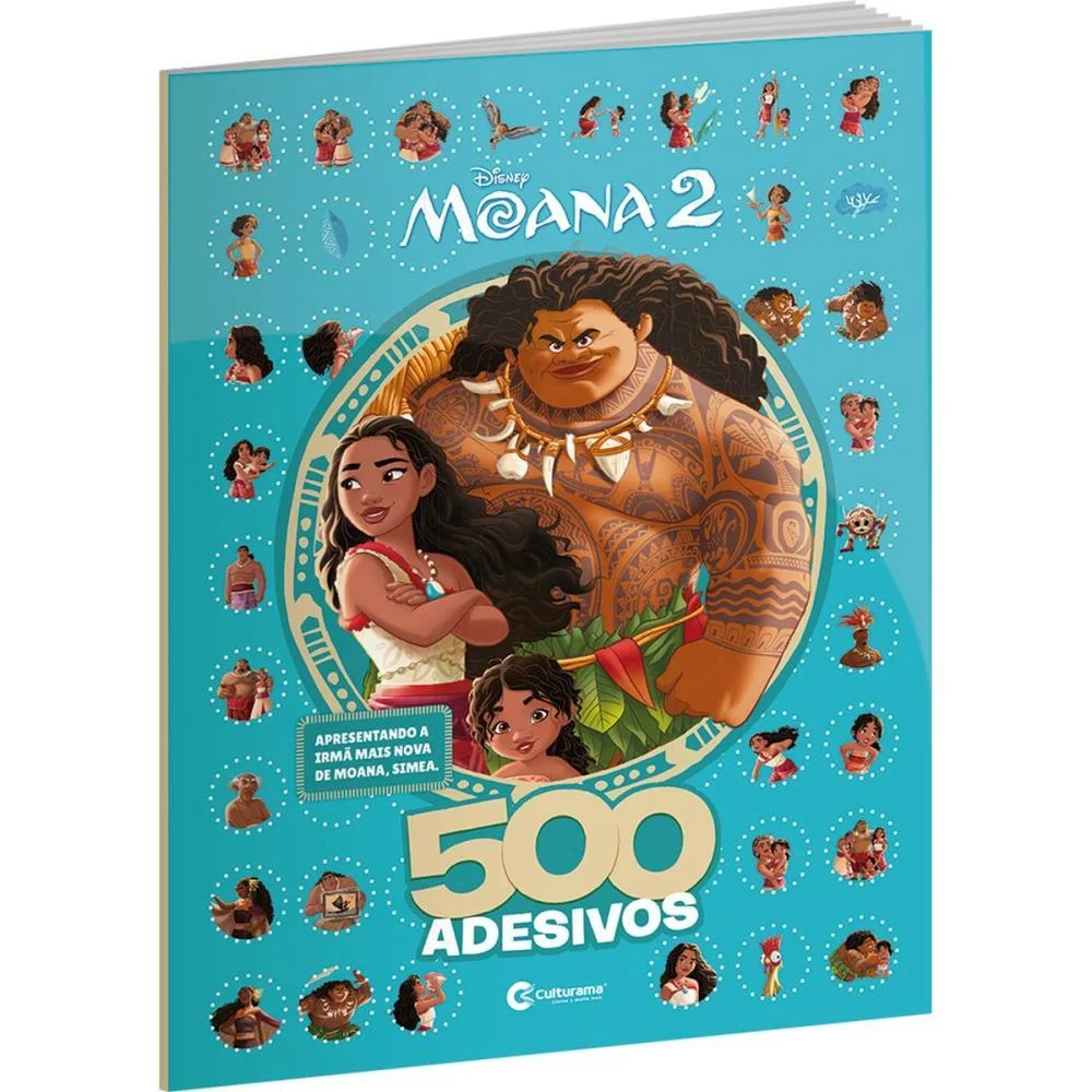 LIVRO COM ADESIVOS MOANA 2 40PGS C/500 ADESIVOS CULTURAMA (UNIDADE) - imagem 4