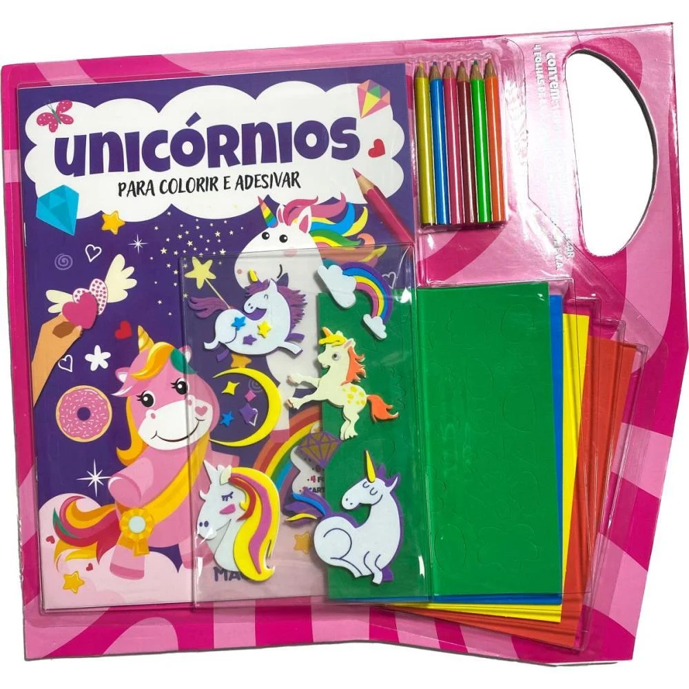 LIVRO COM ADESIVOS UNICORNIOS C/LAPIS E EVA MAGIC KIDS (UNIDADE) - imagem 2