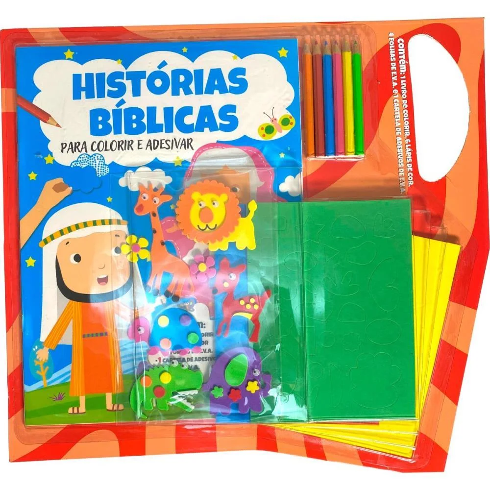 LIVRO COM ADESIVOS HISTORIAS BIBLICAS C/LAPIS/EVA MAGIC KIDS (UNIDADE) - imagem 2