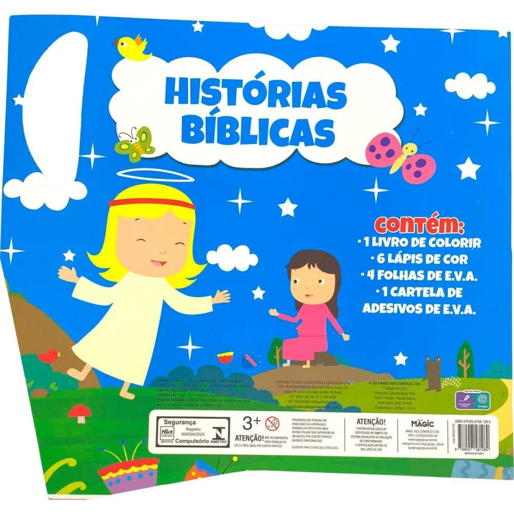LIVRO COM ADESIVOS HISTORIAS BIBLICAS C/LAPIS/EVA MAGIC KIDS (UNIDADE) - imagem 5