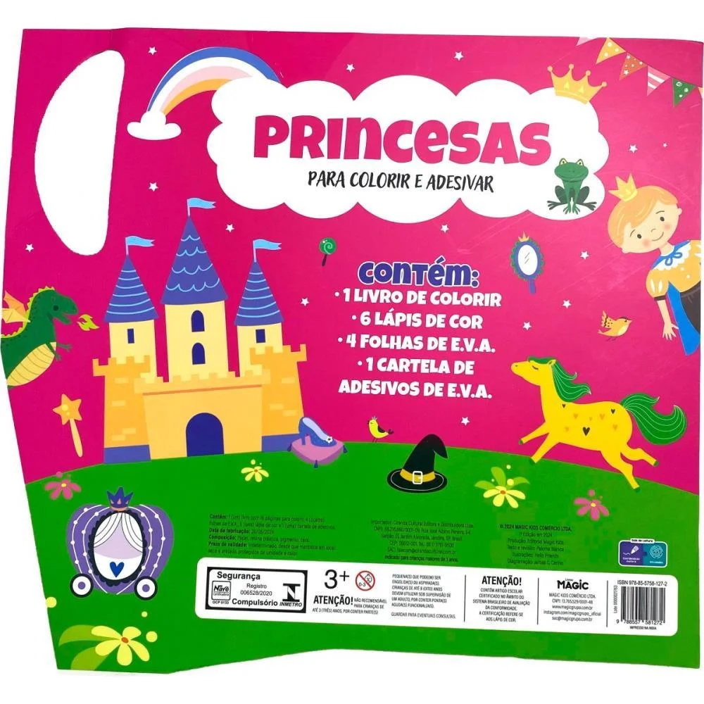 LIVRO COM ADESIVOS PRINCESAS C/LAPIS E EVA MAGIC KIDS (UNIDADE) - imagem 4