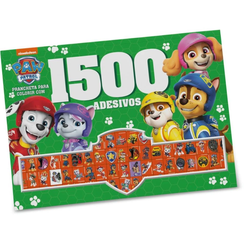 LIVRO COM ADESIVOS 1500 ADESIVOS PATRULHA CANINA ONLINE EDITORA (UNIDADE) - imagem 3
