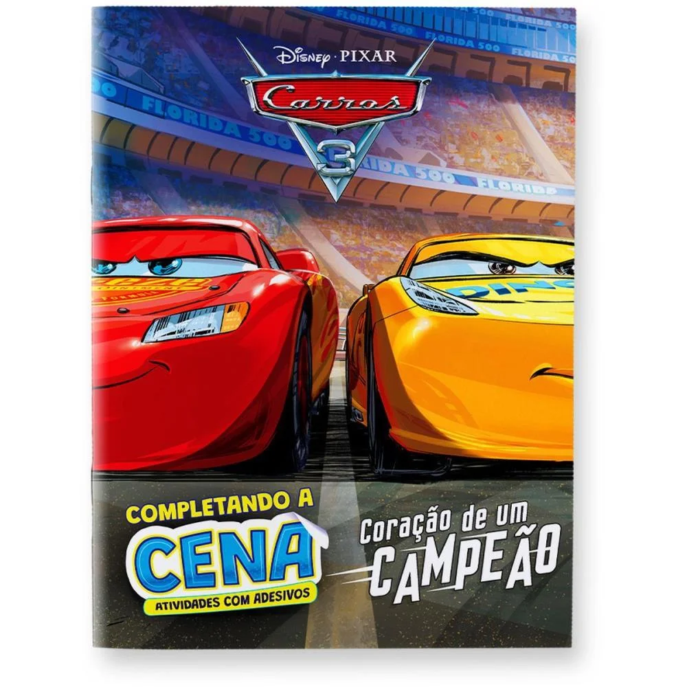 LIVRO COM ADESIVOS COMPLETANDO A CENA CARROS BICHO ESPERTO (UNIDADE) - imagem 8