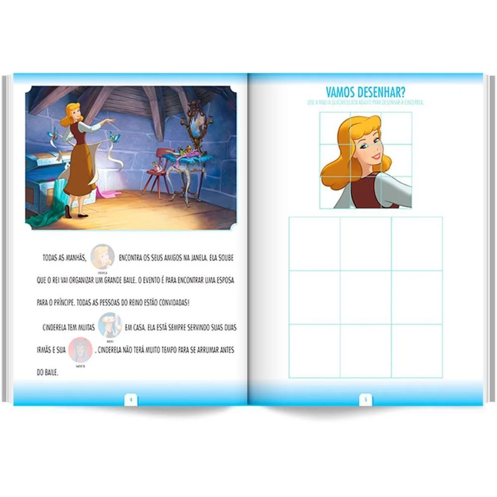 LIVRO COM ADESIVOS COMPLETANDO A CENA CINDERELA BICHO ESPERTO (UNIDADE) - imagem 5