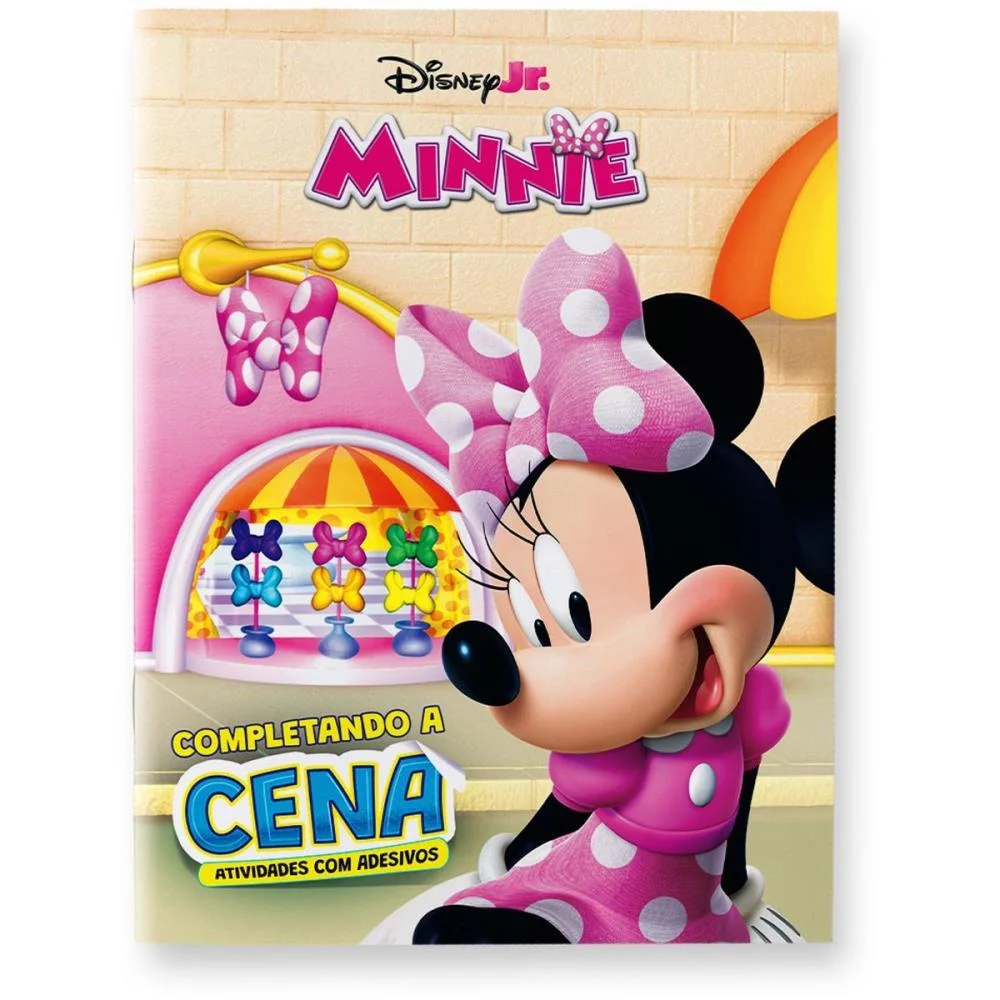 LIVRO COM ADESIVOS COMPLETANDO A CENA MINNIE BICHO ESPERTO (UNIDADE) - imagem 2