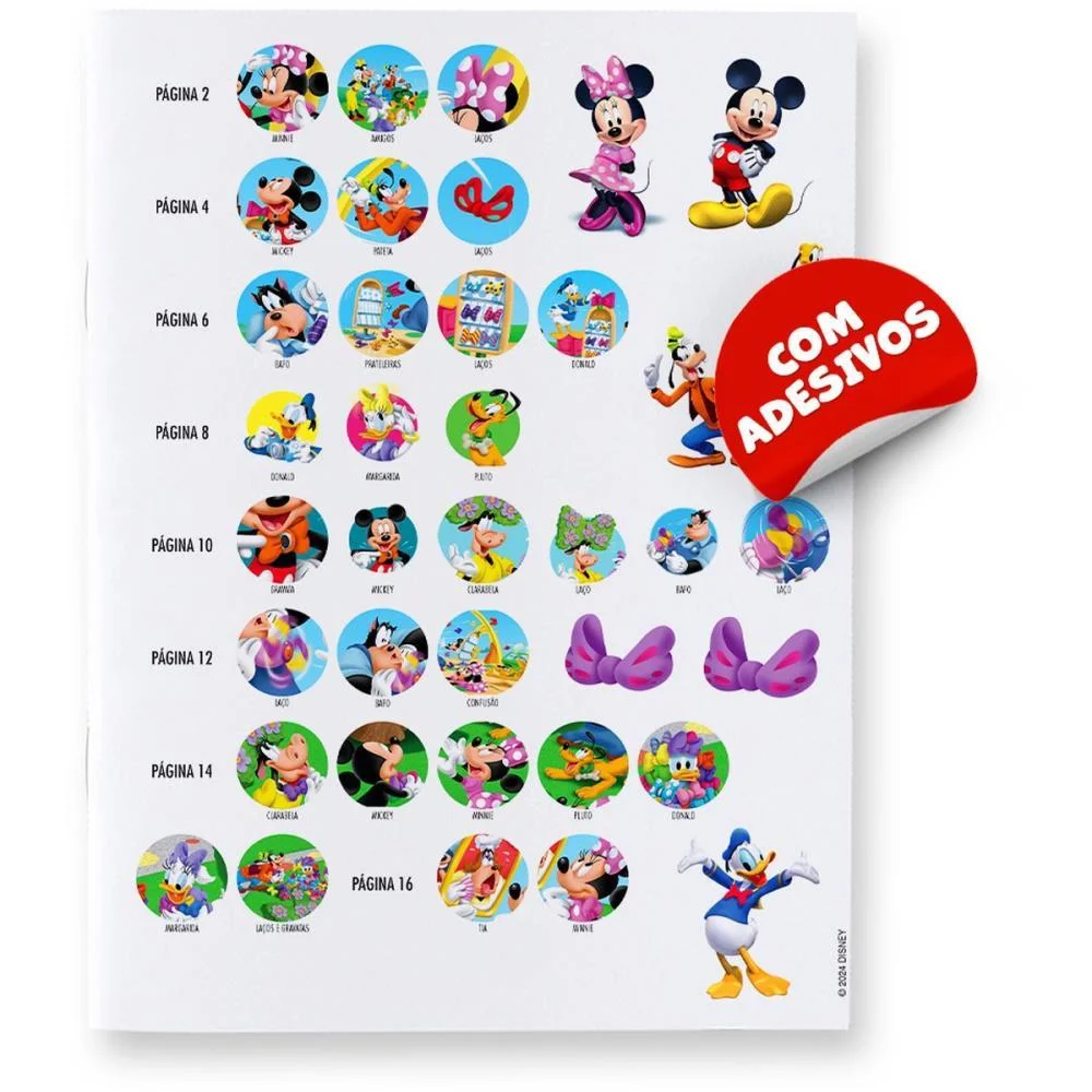LIVRO COM ADESIVOS COMPLETANDO A CENA MINNIE BICHO ESPERTO (UNIDADE) - imagem 3