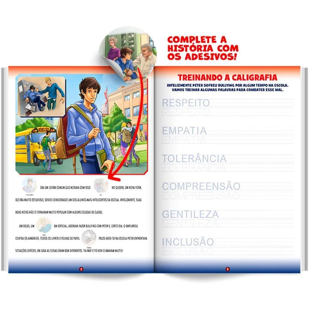 LIVRO COM ADESIVOS COMPLETANDO A CENA SPIDERMAN BICHO ESPERTO (UNIDADE) - imagem 4