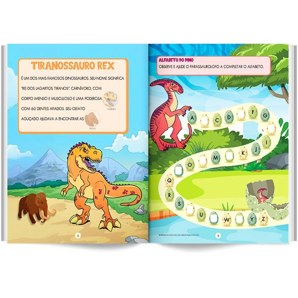 LIVRO COM ADESIVOS COMPLETANDO A CENA DINOSSAUROS BICHO ESPERTO (UNIDADE) - imagem 4