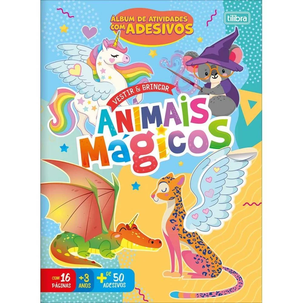 LIVRO COM ADESIVOS VESTIR E BRINCAR ANIMAIS 16PG TILIBRA (PCT.C/10) - imagem 3