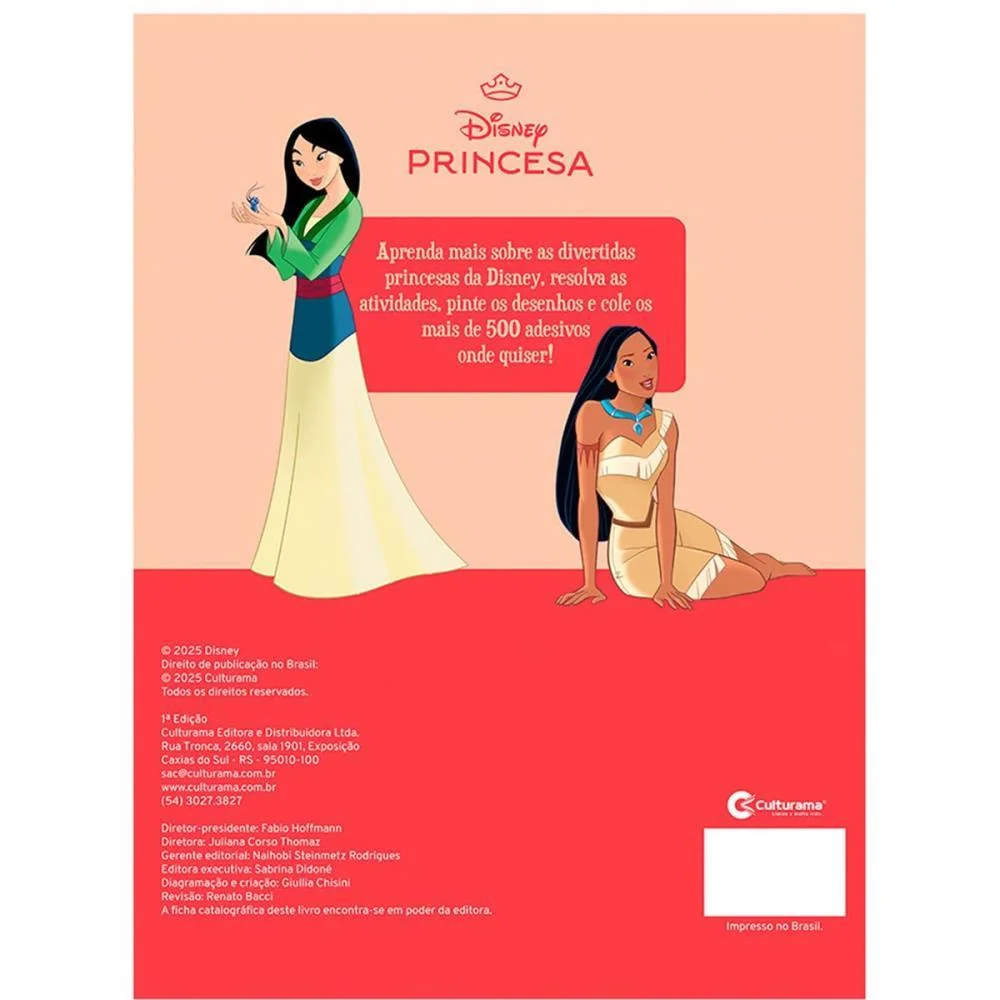 LIVRO COM ADESIVOS PRINCESAS 40P C/500 ADESIVOS CULTURAMA (UNIDADE) - imagem 7