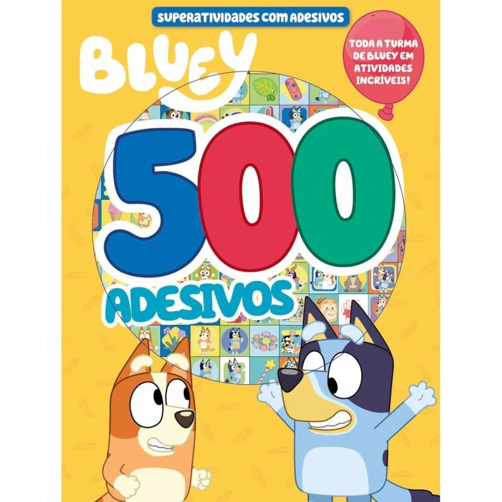 LIVRO COM ADESIVOS 500 ADESIVOS BLUEY ED 01 ONLINE EDITORA (UNIDADE) - imagem 2