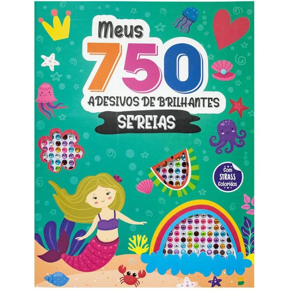 LIVRO COM ADESIVOS 750 ADES.STRASS SEREIAS 32PG TODOLIVRO (UNIDADE) - imagem 2