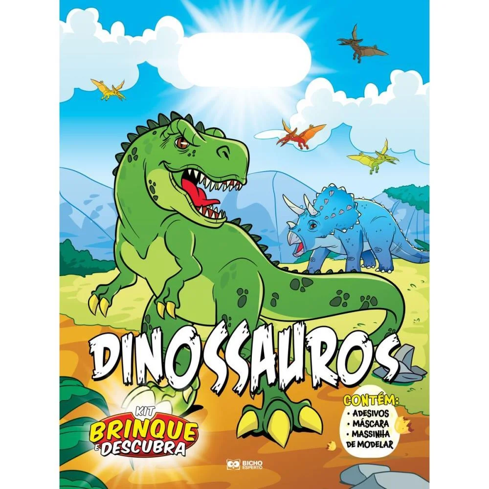 LIVRO COM ADESIVOS BRINQUE E DESCUBRA DINOSSAUROS BICHO ESPERTO (UNIDADE) - imagem 2