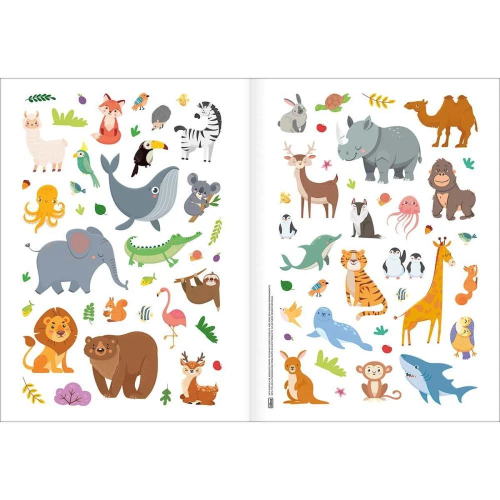 LIVRO COM ADESIVOS CENARIO MAGICO ANIMAIS 16PGS TILIBRA (PCT.C/10) - imagem 4