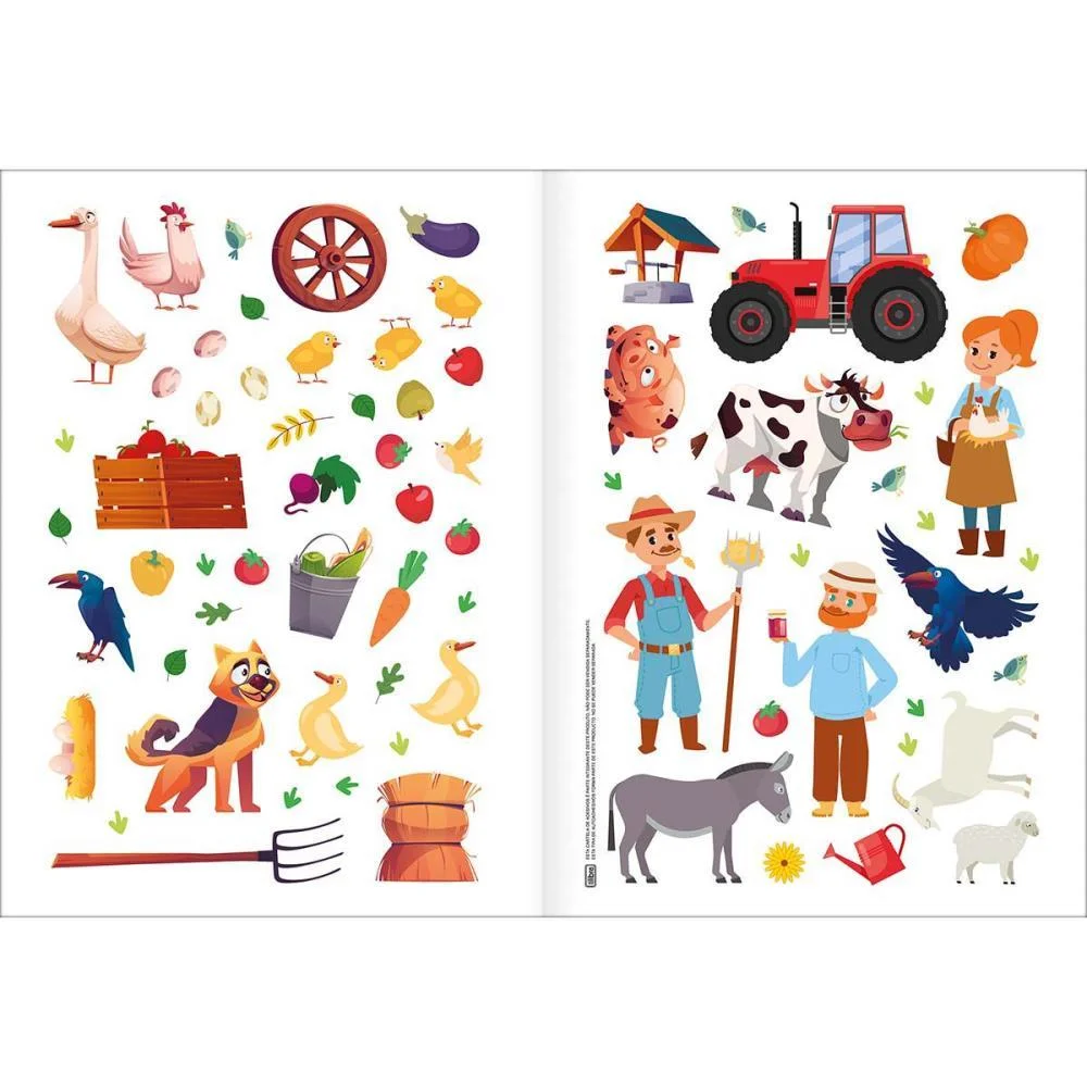 LIVRO COM ADESIVOS CENARIO MAGICO FAZENDA 16PGS TILIBRA (PCT.C/10) - imagem 4