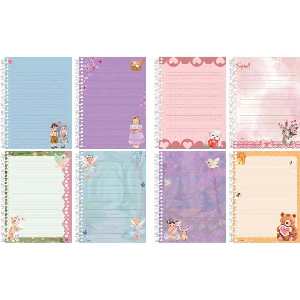CADERNO 10X1 CAPA DURA SWEET DREAMS 160FLS PAPEL CART TAMOIO (PCT.C/02) - imagem 11