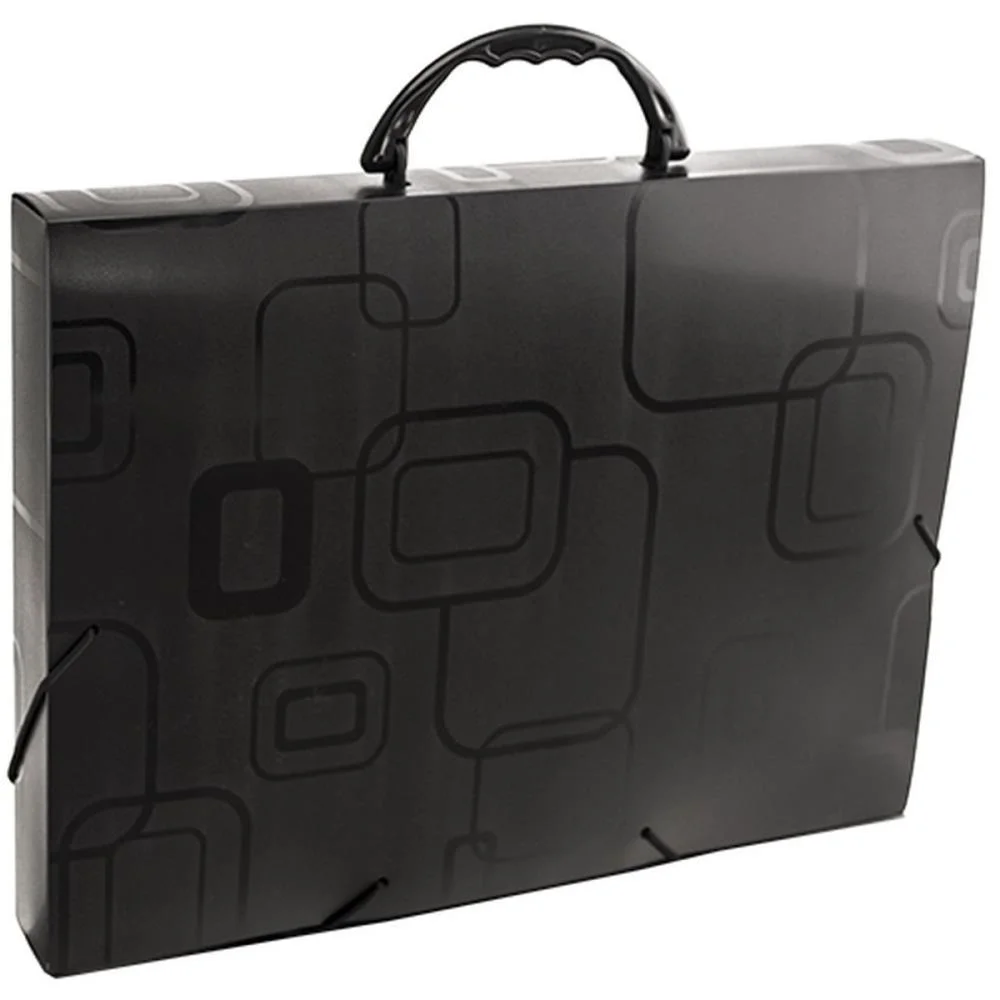 MALETA PLASTICA COM ALCA DELLOFINE OFICIO PRETA DELLO (UNIDADE) - imagem 3