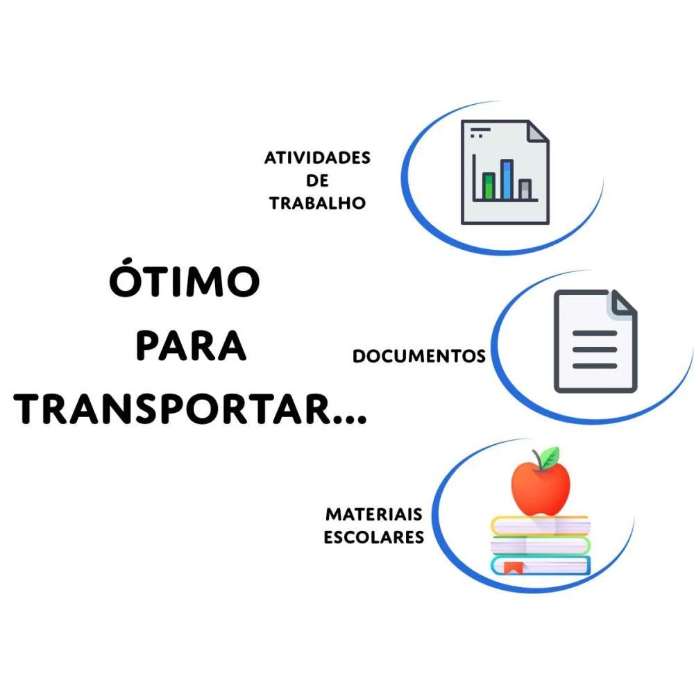 MALETA PLASTICA COM ALCA DELLOFINE OFICIO ROSA DELLO (UNIDADE) - imagem 5
