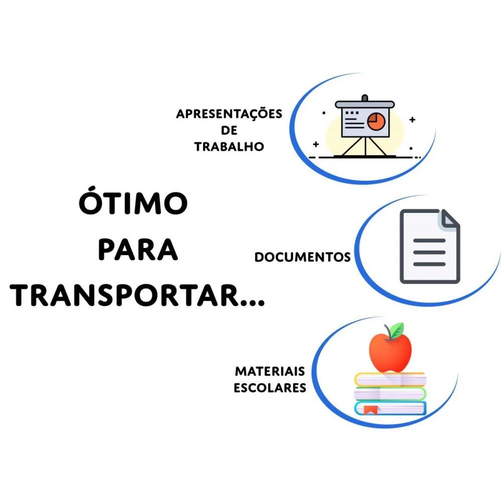 MALETA PLASTICA COM ALCA A3 CRISTAL 23MM ACP (UNIDADE) - imagem 5