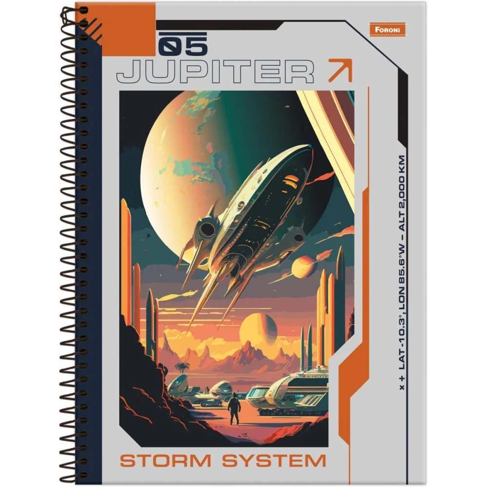 CADERNO 10X1 CAPA DURA SPACEFLY 160F FORONI (PCT.C/04) - imagem 3