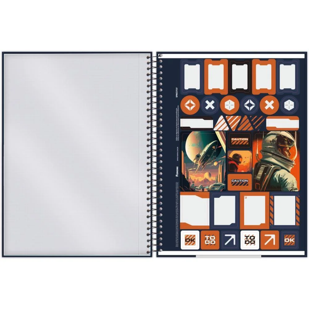 CADERNO 10X1 CAPA DURA SPACEFLY 160F FORONI (PCT.C/04) - imagem 7