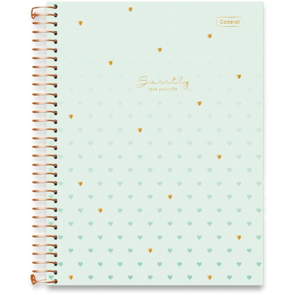 CADERNO 10X1 CAPA DURA SWEETLY 2EM1 C/PLANNER 168FLS CADERSIL (PCT.C/04) - imagem 3