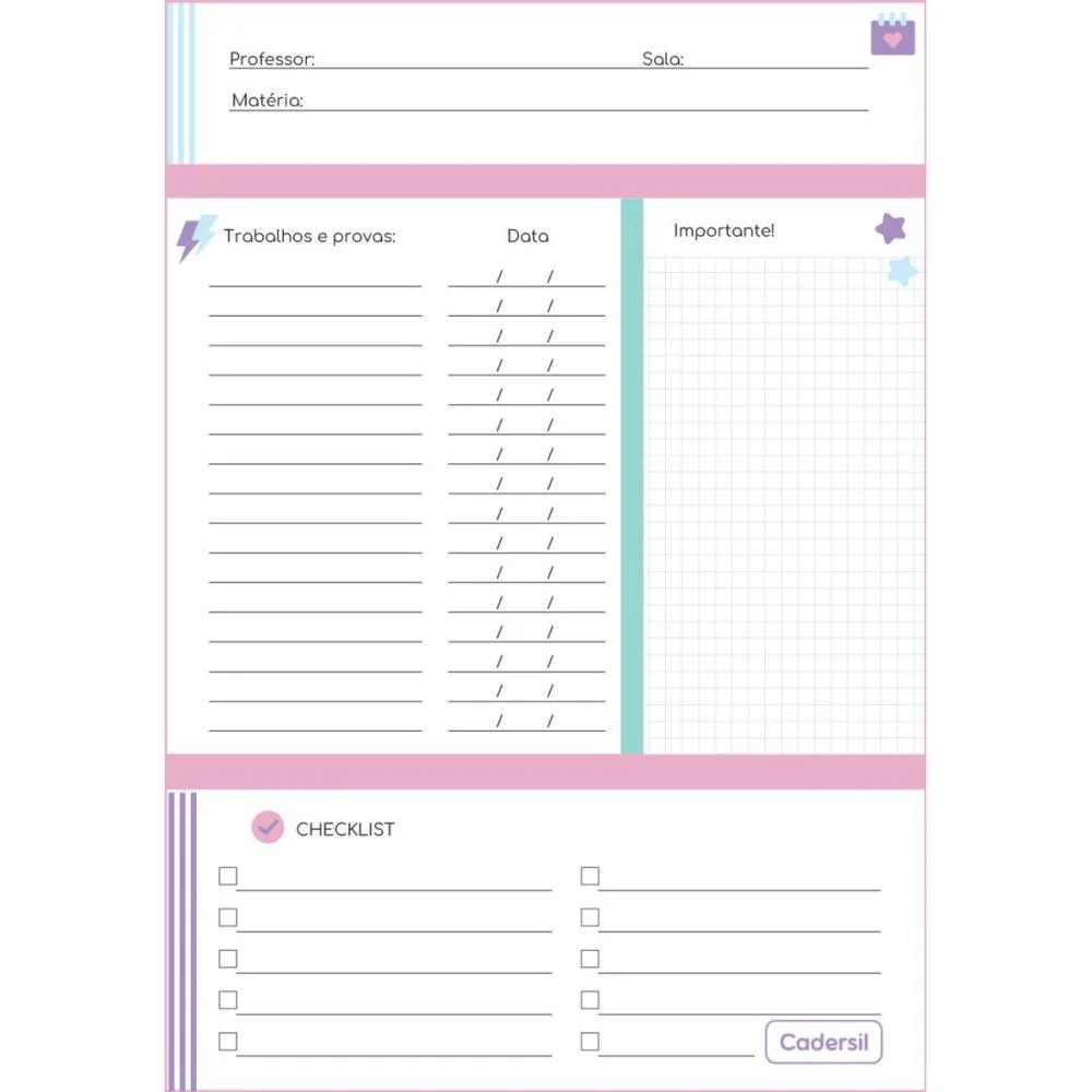 CADERNO 10X1 CAPA DURA SWEETLY 2EM1 C/PLANNER 168FLS CADERSIL (PCT.C/04) - imagem 8