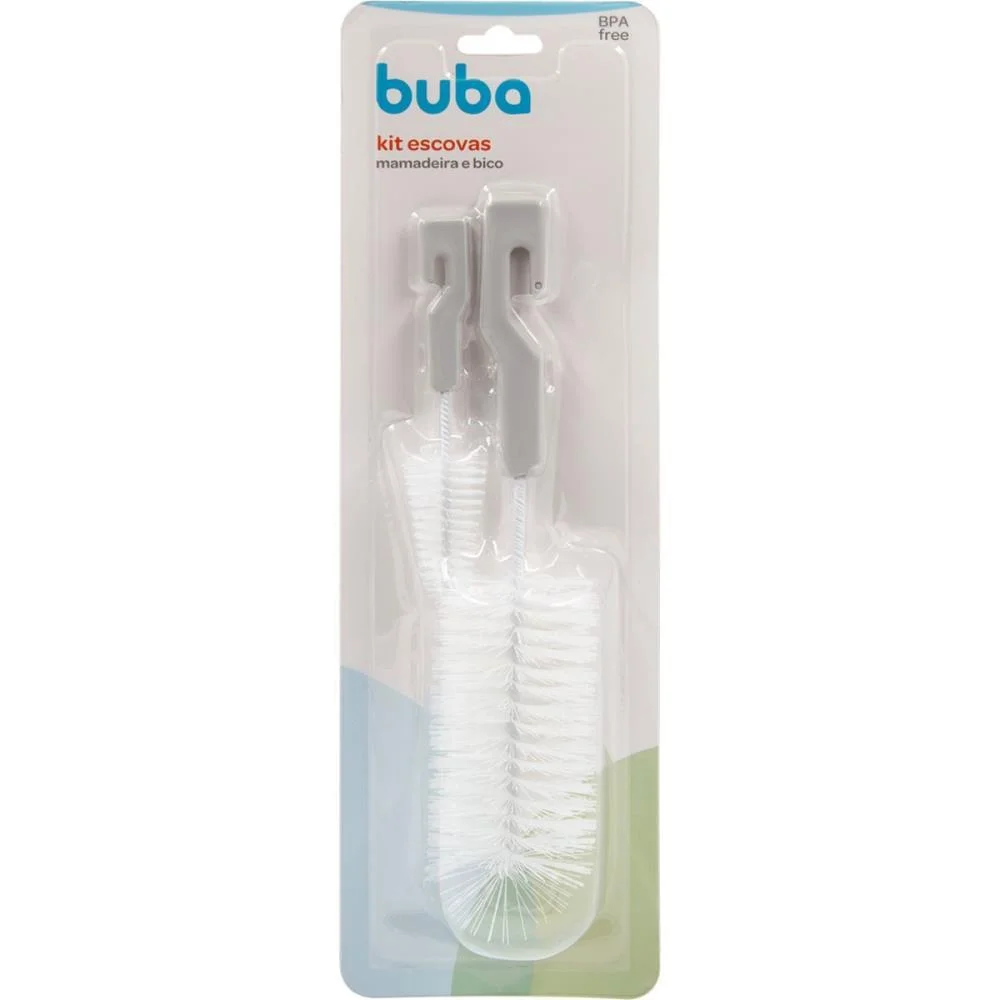 AMAMENTACAO ESCOVA P/MAMADEIRA E BICO CINZ BUBA (BLISTER) - imagem 4