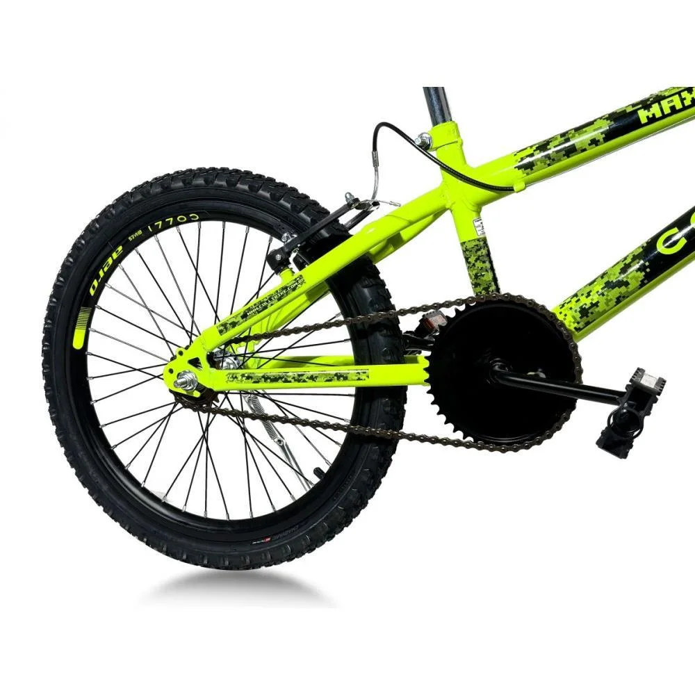 BICICLETA ARO 20 MAX BOY AMARELO NEON COLLI BIKE (UNIDADE) - imagem 7