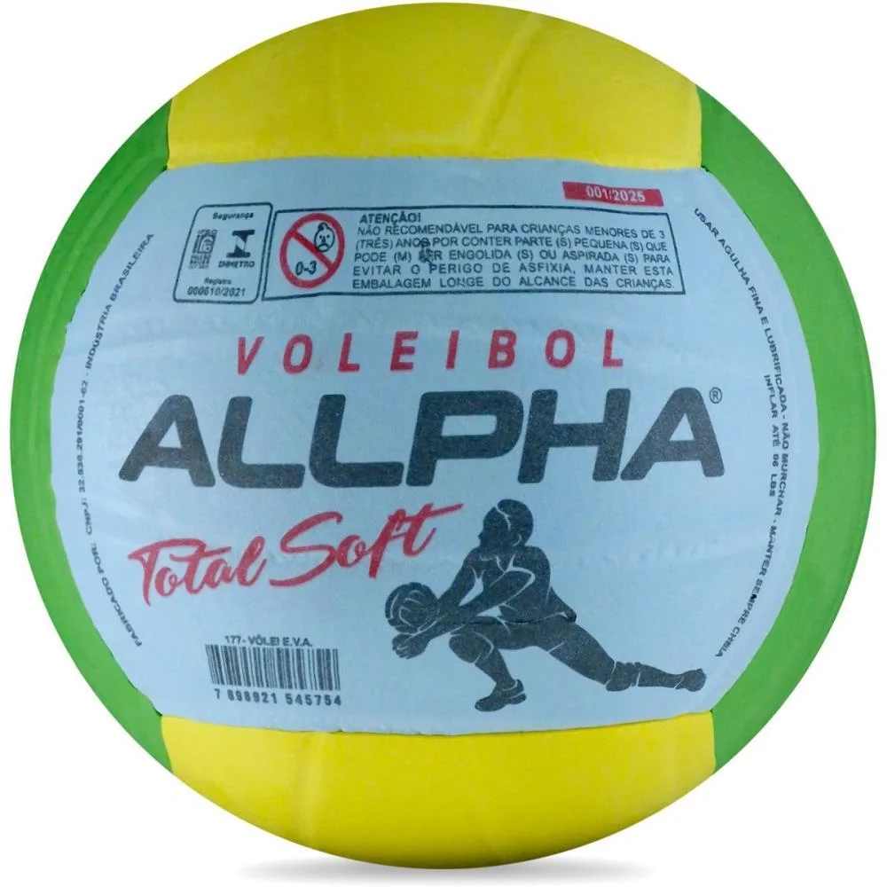 BOLA INFANTIL VOLEI TOTAL SOFT EVA (S) ALLPHA BOLAS (UNIDADE) - imagem 4