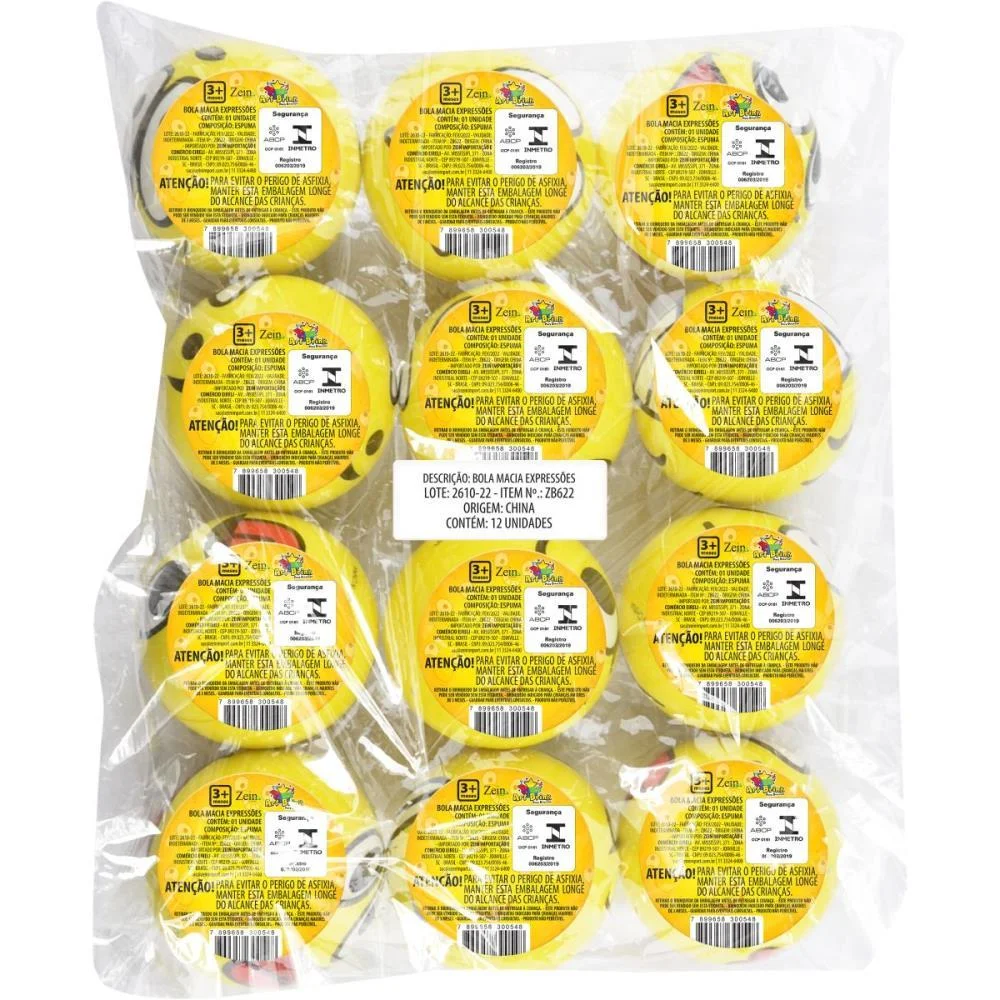 BOLA INFANTIL EXPRESSOES MACIA 6,3 CM ART BRINK (PCT.C/12) - imagem 6