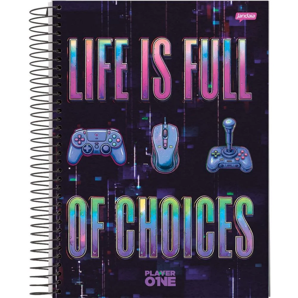 CADERNO 10X1 CAPA DURA PLAYER 1 160FLS. I.A JANDAIA (PCT.C/04) - imagem 4