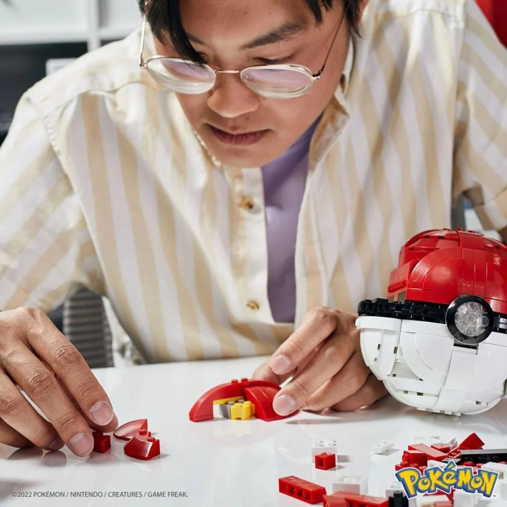 MEGA CONSTRUX POKEMON POKEBOLA JUMBO C/LUZ MATTEL (UNIDADE) - imagem 4
