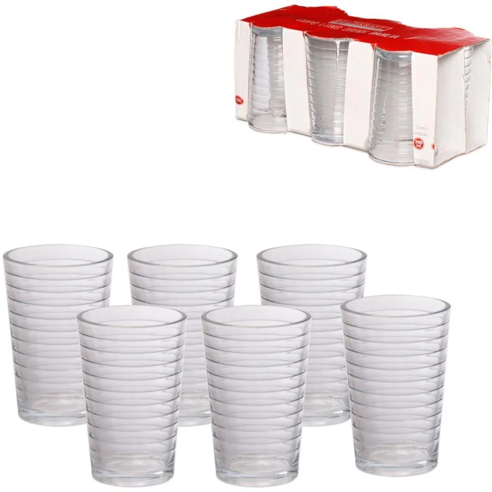 COPO DE VIDRO LONG DRINK DAHLIA 200ML 6PCS WESTERN (JOGO) - imagem 4