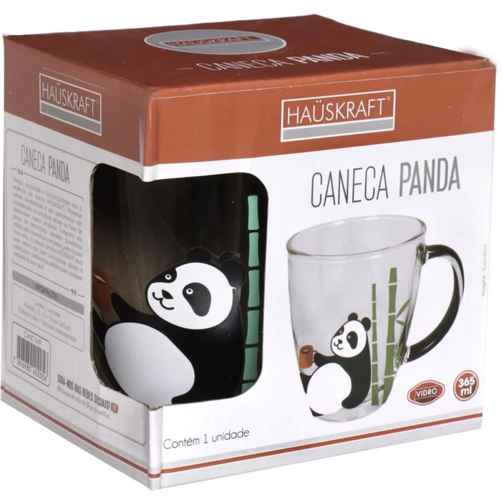 COPO DE VIDRO CANECA PANDA 365ML WESTERN (UNIDADE) - imagem 3