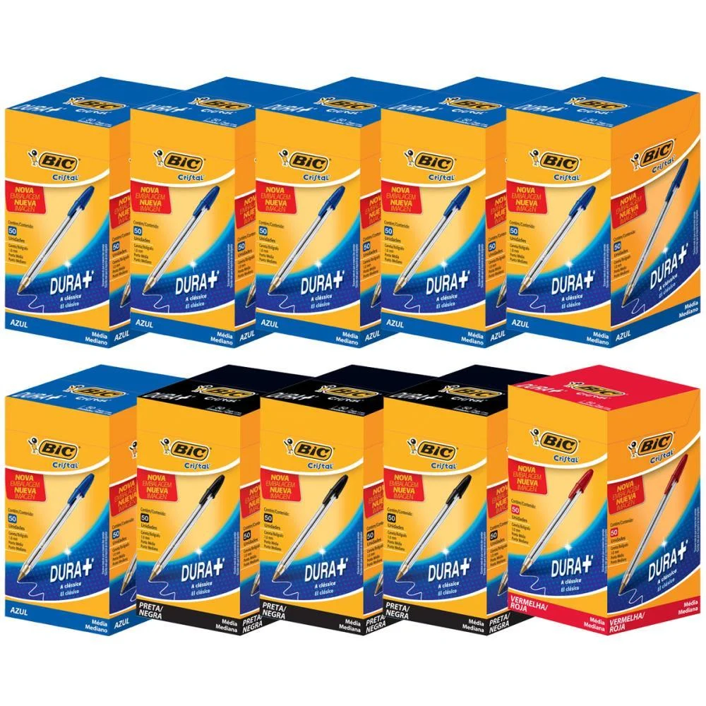 KIT PROMOCIONAL CRISTAL C/50 6AZ+3PT+1VM L10P9 BIC (KIT.C/10) - imagem 3