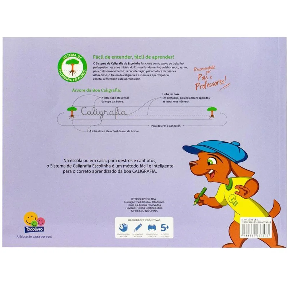 LIVRO CALIGRAFIA ESCOLINHA SISTEMA UV 48P 27X20 TODOLIVRO (UNIDADE) - imagem 6